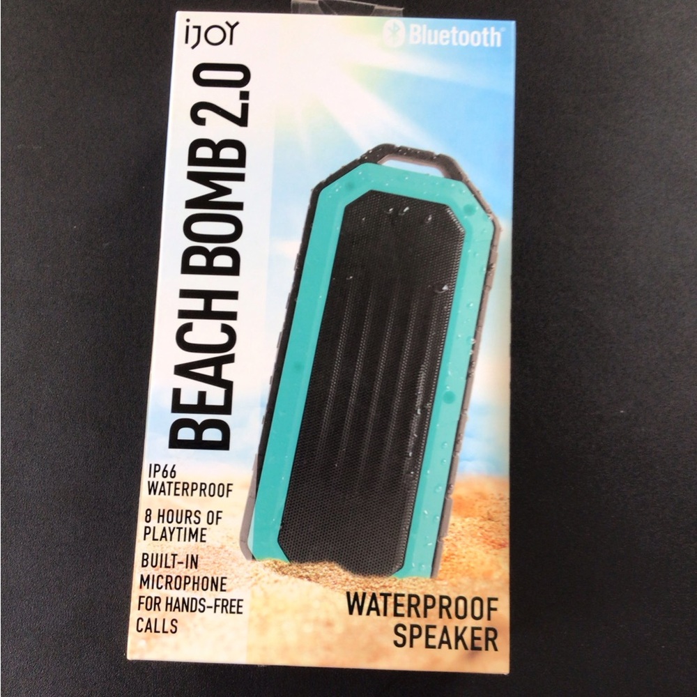 Black and Blue Portable Waterproof Speaker for Outdoor Adventures